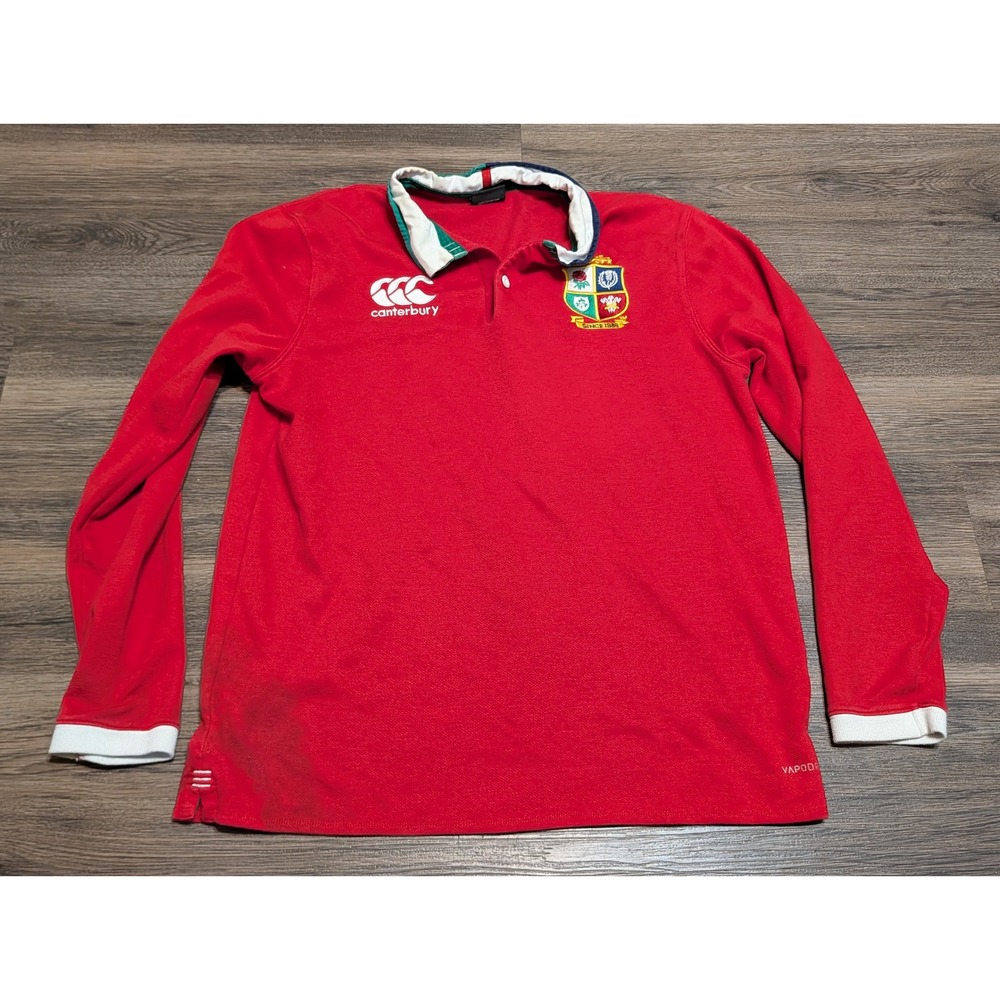 Canterbury British & Irish Lions Classic Rugby Jersey Mens L Red Long Sleeve